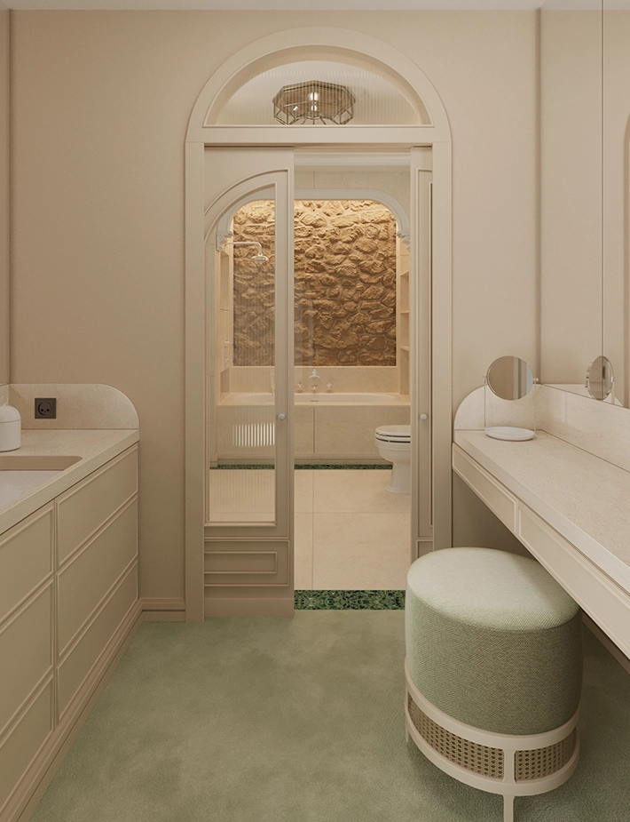 Bathroom design for a villa in Roquebrune Cap Martin