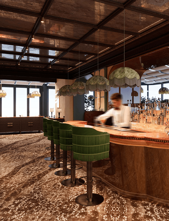 Interior restaurant design for the new Zeffirino Istanbul